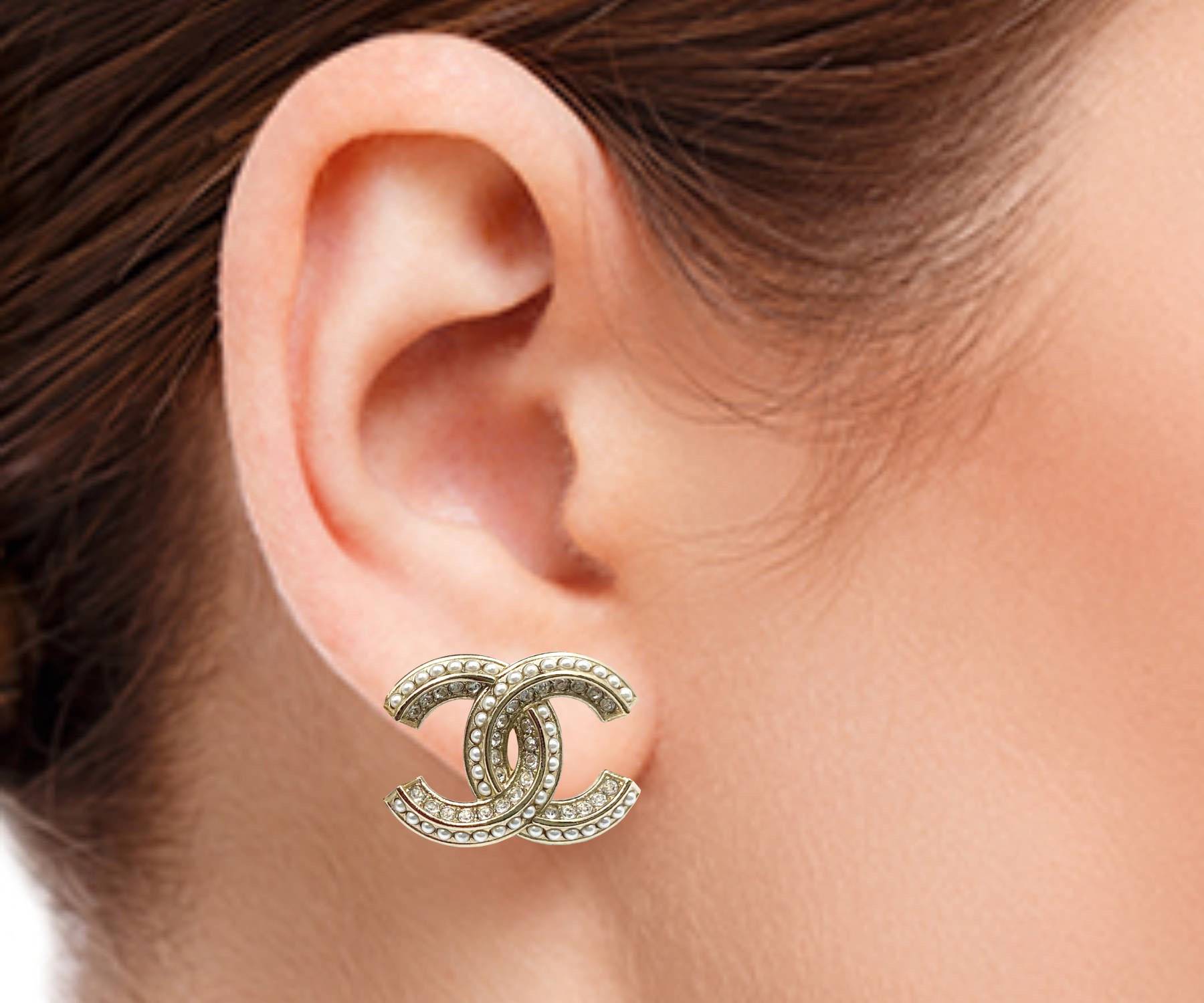 Gd Cc Classic Pearl Crystal Large Piercin