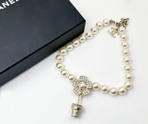 Gd Flower Pot Crystal Pearl Nk