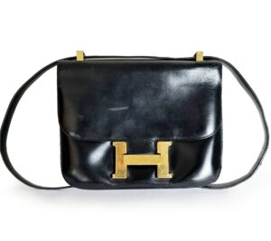 Hermes Vin Gp Blk Constance Bag B Circle