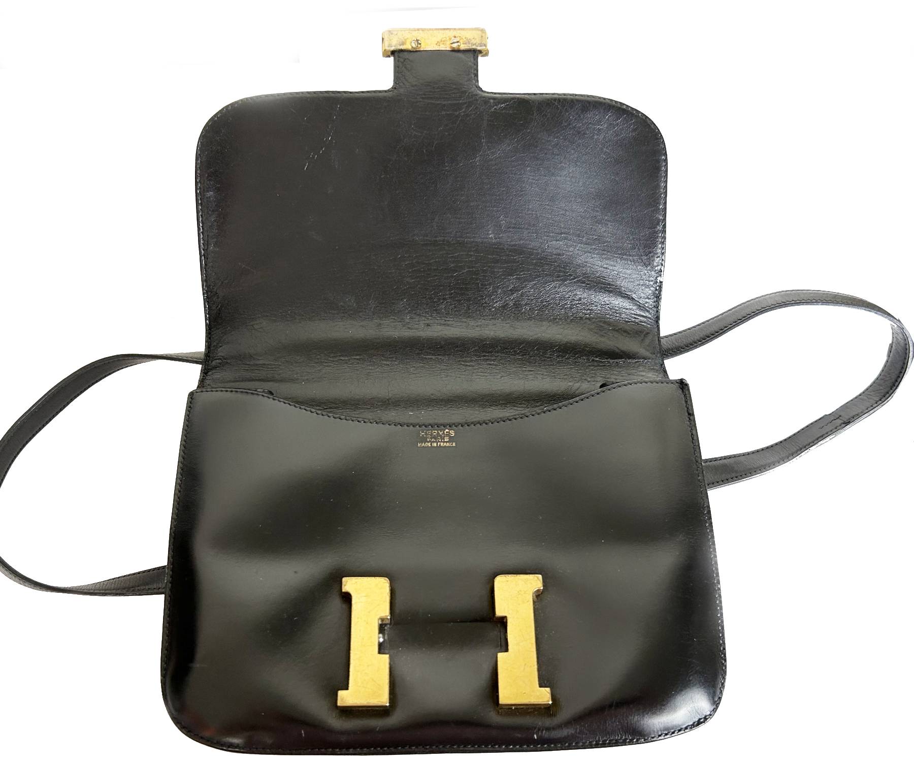 Hermes Vin Gp Blk Constance Bag B Circle