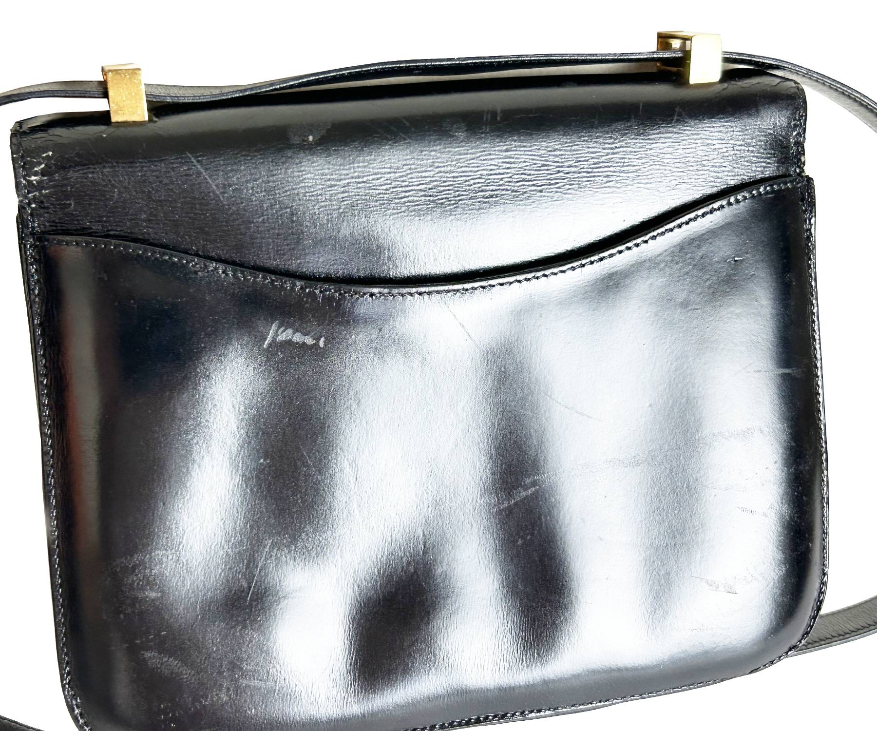 Hermes Vin Gp Blk Constance Bag B Circle