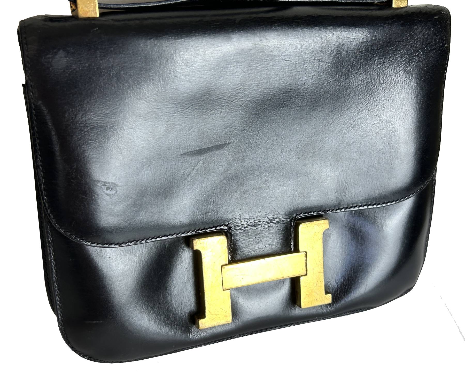 Hermes Vin Gp Blk Constance Bag B Circle