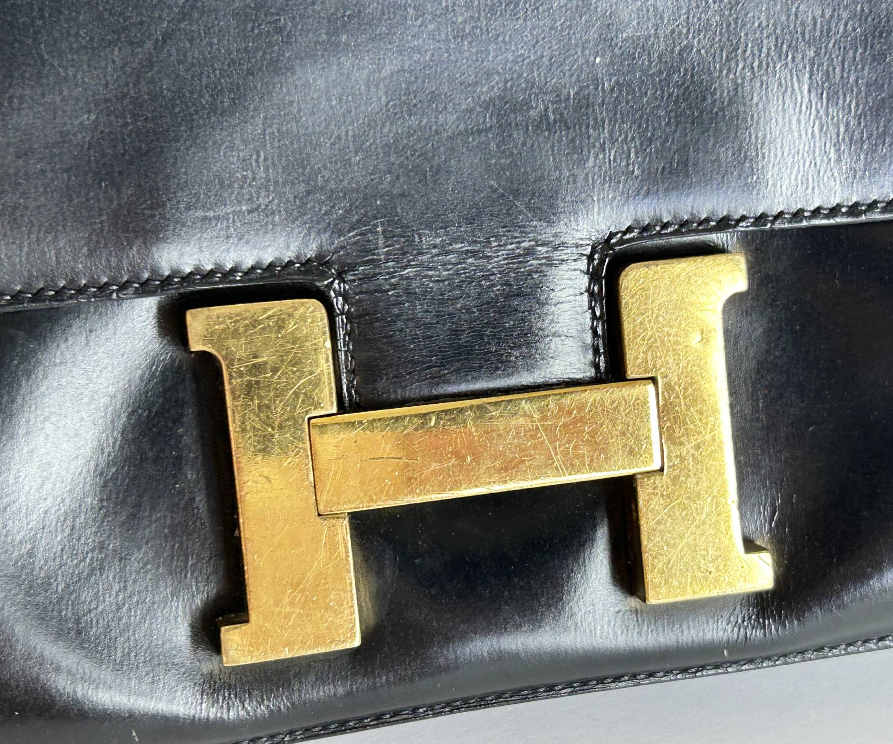 Hermes Vin Gp Blk Constance Bag B Circle