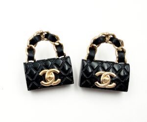 Gd Cc Blk Quilted Bag Piercin