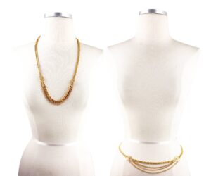 Gp Double Cc Crystal Chain Belt Nk