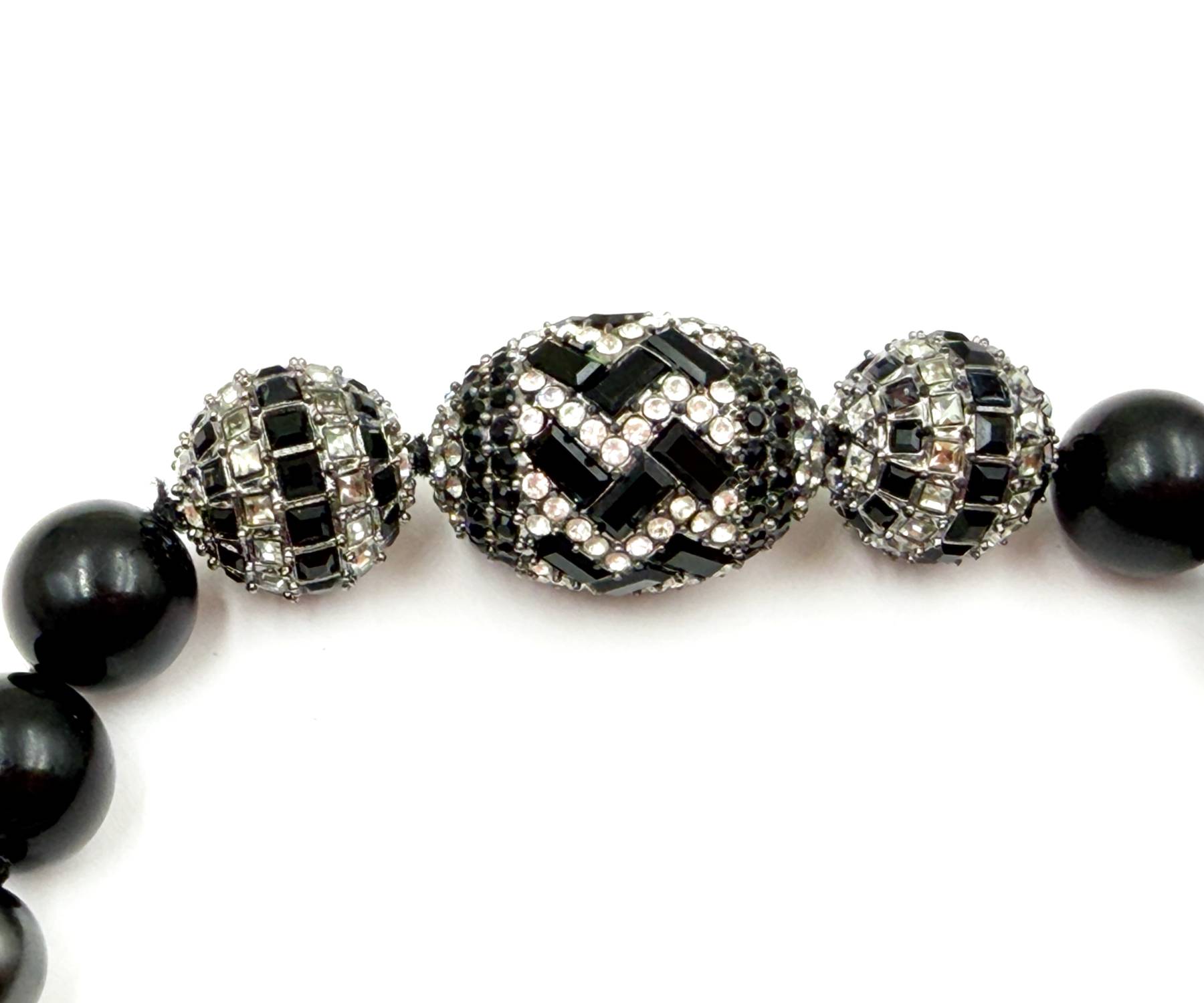 Sil Cc Art Deco Blk Crystal Ball Bl