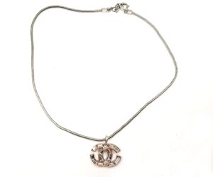 Sil Cc Baguette Crystal Lg Pendant Nk