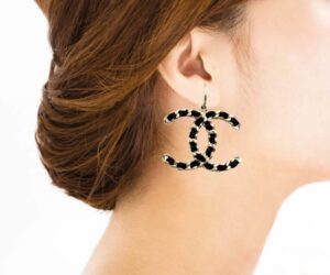 Gd Cc Chain Blk Ribbon Hoop