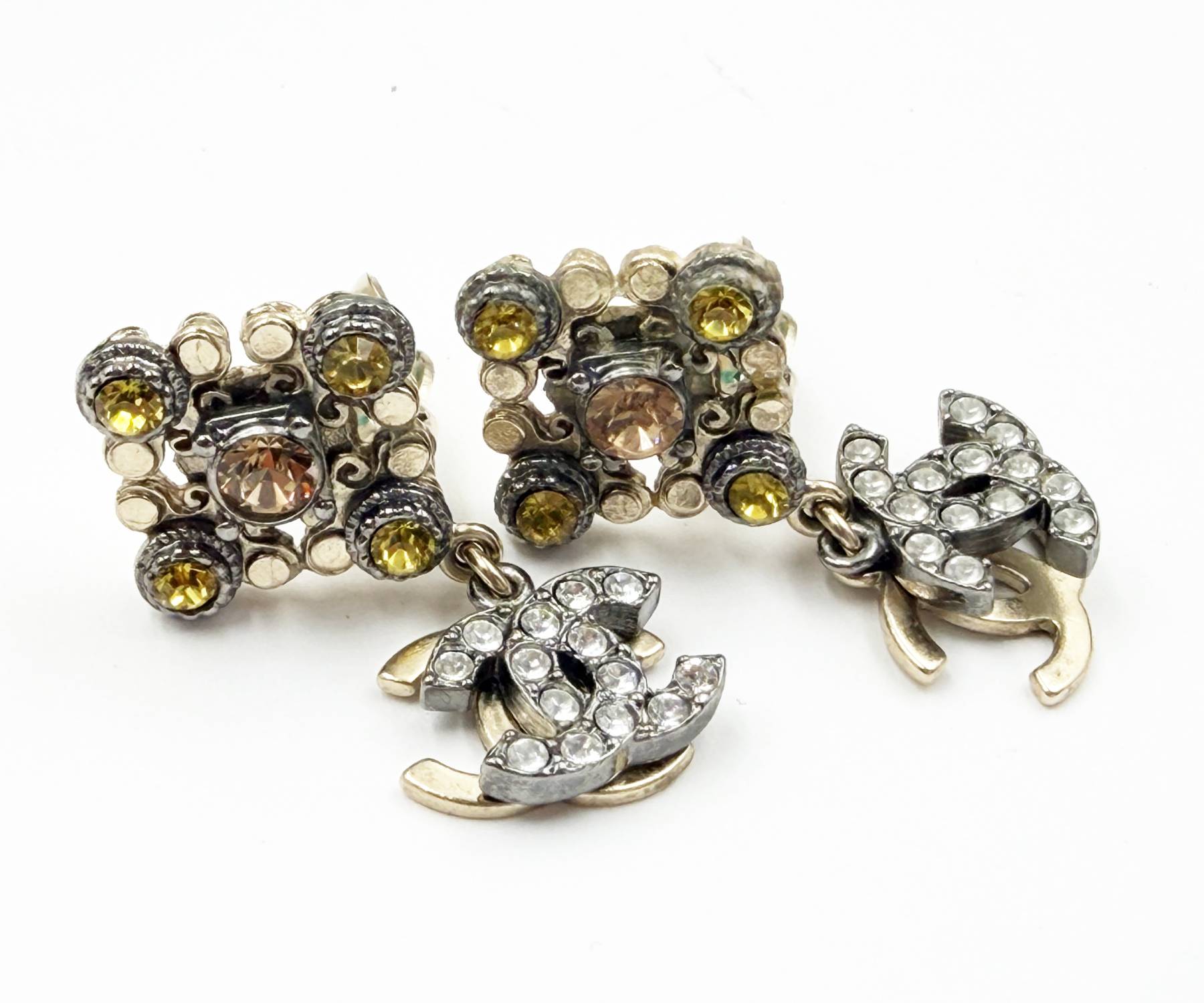 Gd Argyle Citrus Crystal Overlapped Cc Dangle Clip