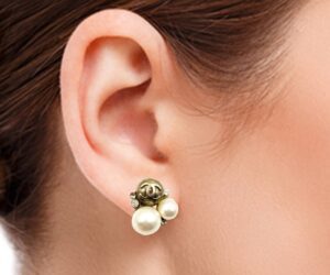 Vin Gd Cc Bubble Double Pearl Sm Piercin