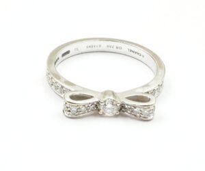 Chanel Fine Jewelry 18k Wg Diamond Ruben Ribbon Ring