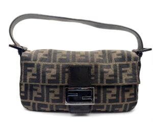 Fendi Zucca Baguette Brn Bag