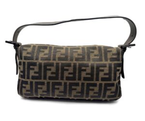 Fendi Zucca Baguette Brn Bag